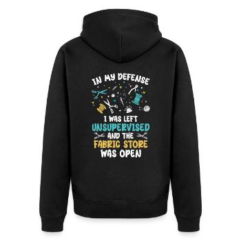 Funny Quilting Men Women Sewing Sew Quilter Sewer - Veste à capuche bio Premium Unisexe - noir - Dos - Nico (187cm)
