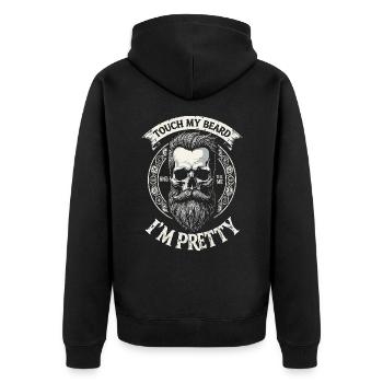 Touch My Beard and Tell Me I'm Pretty - Veste à capuche bio Premium Unisexe - noir - Dos - Nico (187cm)