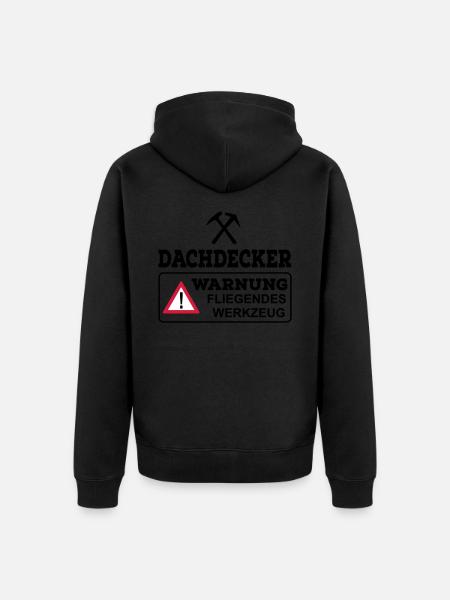 Dachdecker - Unisex Premium Bio Zip Hoodie - Schwarz