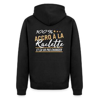 Raclette - Veste à capuche bio Premium Unisexe - noir - Dos - Nico (187cm)