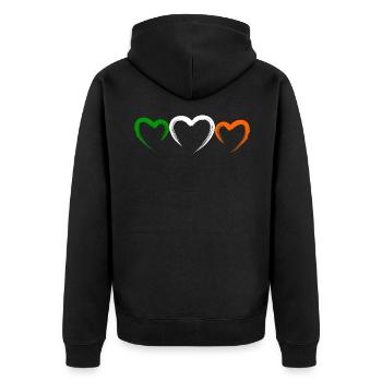 Drapeau Irlandais Irish Heart ECG Voyage - Veste à capuche bio Premium Unisexe - noir - Dos - Nico (187cm)