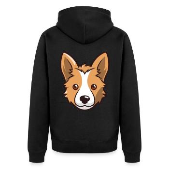 Conception de chien mignon pour les propriétaires de chiens - Veste à capuche bio Premium Unisexe - noir - Dos - Nico (187cm)