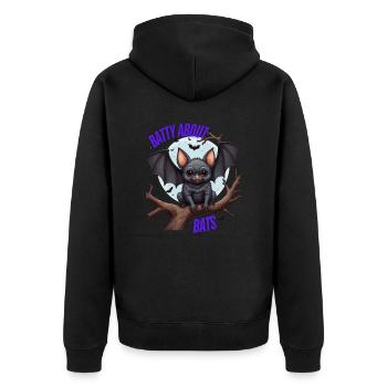 Belles chauves-souris - Veste à capuche bio Premium Unisexe - noir - Dos - Nico (187cm)
