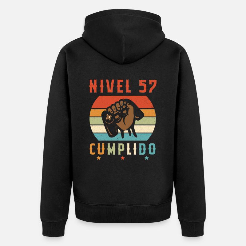 Niveau 57 complete - Veste à capuche bio Premium Unisexe - noir