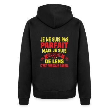 Je Suis Supporter De Lens idée Cadeau - Veste à capuche bio Premium Unisexe - noir - Dos - Nico (187cm)