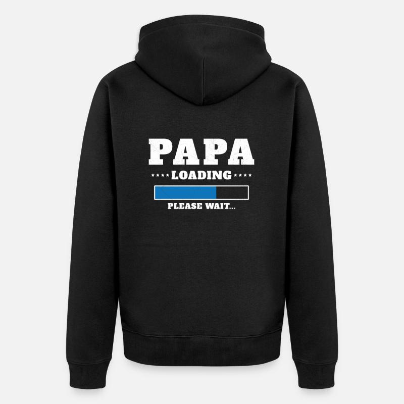 Loading Dad Please wait - Unisex Premium Organic Zip Hoodie - black