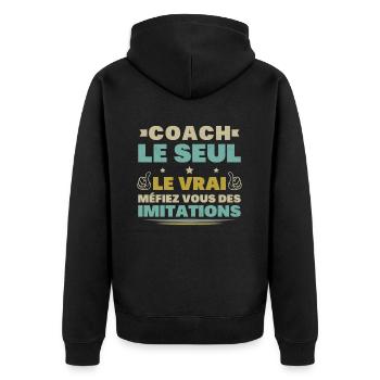 Coach Le Seul Le Vrai Méfiez Vous Des Imitations - Veste à capuche bio Premium Unisexe - noir - Dos - Nico (187cm)