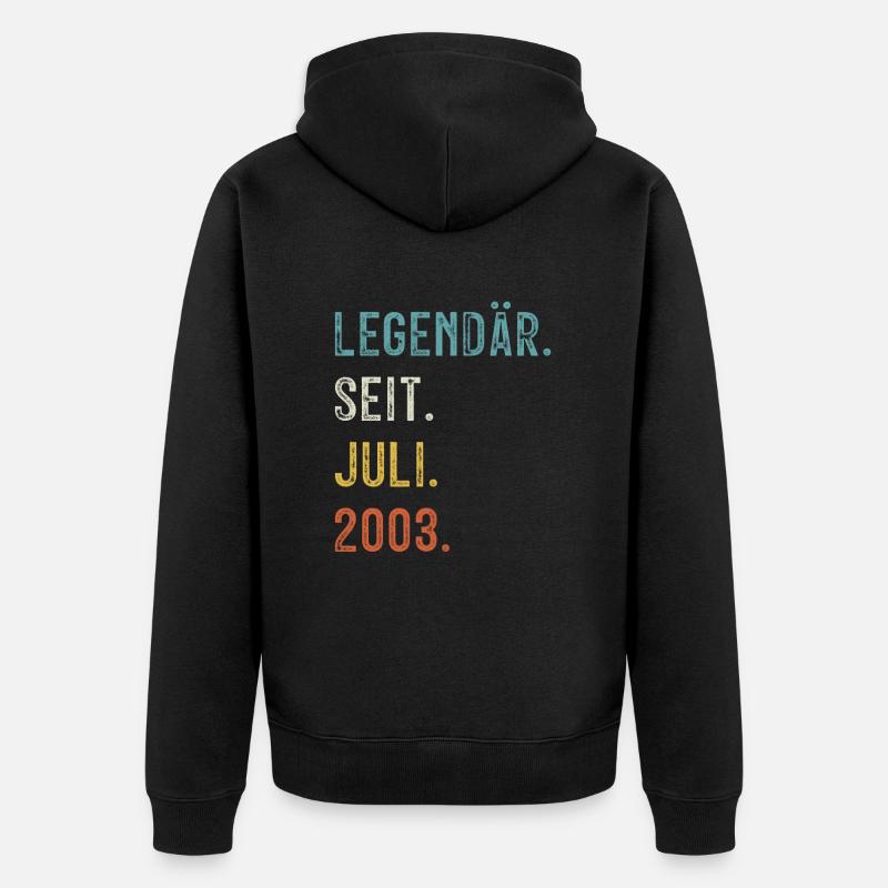 20 Geburtstag 20 Jahre Legendär seit Juli 2003 - Veste à capuche bio Premium Unisexe - noir