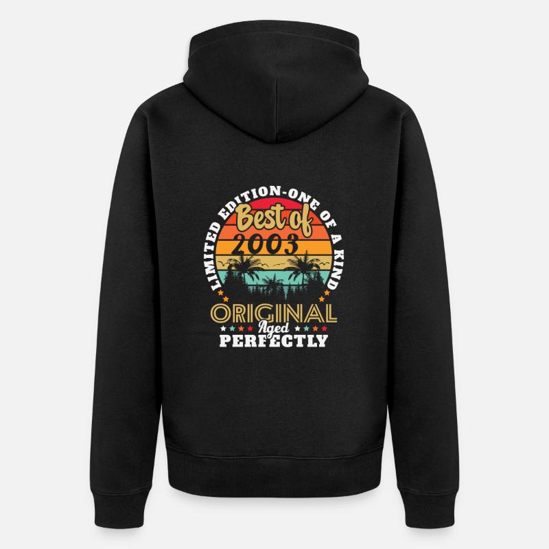 Vintage 2003 Cumpleaños Presente 2003 - Chaqueta con capucha prémium ecológica unisex - negro