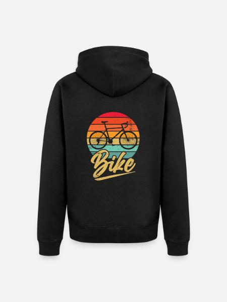 Vélo Rétro VTT VTT - Veste à capuche bio Premium Unisexe - noir