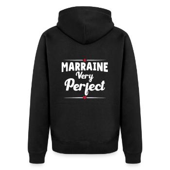 Marraine very perfect - Veste à capuche bio Premium Unisexe - noir - Dos - Nico (187cm)