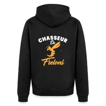Chasseur de frelon Humour frelon asiatique Drôle - Veste à capuche bio Premium Unisexe - noir - Dos - Nico (187cm)