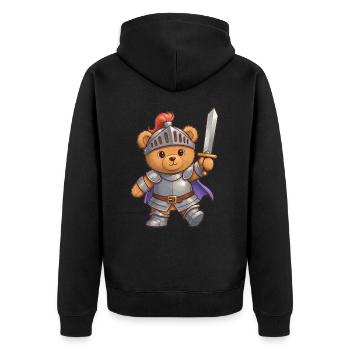 Ours en peluche Chevalier - Veste à capuche bio Premium Unisexe - noir - Dos - Nico (187cm)