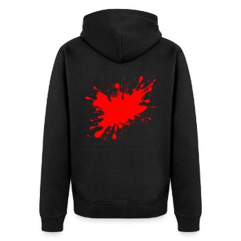 Éclaboussures de sang Horreur Cadeau effrayant - Veste à capuche bio Premium Unisexe - noir - Dos - Nico (187cm)