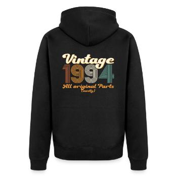 Original vintage 1994 28th birthday gift - Unisex Premium Organic Zip Hoodie - black - Back - Nico (187cm)