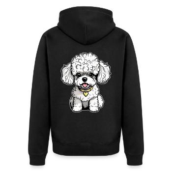 Caniche mignon II - Veste à capuche bio Premium Unisexe - noir - Dos - Nico (187cm)