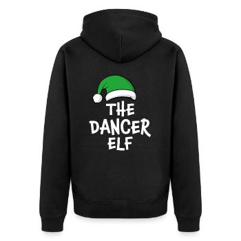 The Dancer Elf - Unisex Premium Organic Zip Hoodie - black - Back - Nico (187cm)