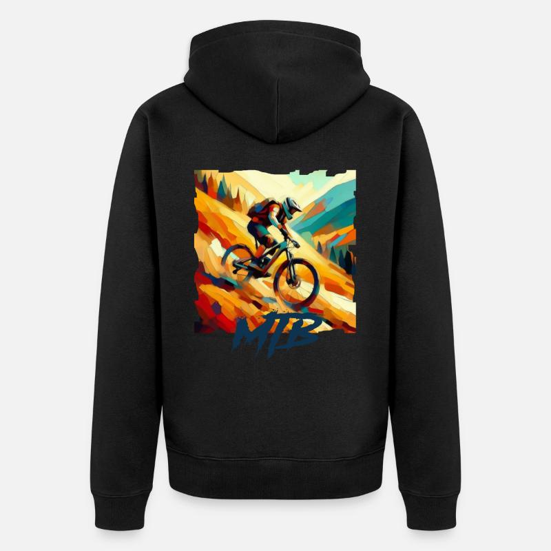 Vélo VTT - Veste à capuche bio Premium Unisexe - noir