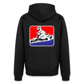 Kart Go-Kart Racing | Les couleurs peuvent être changées - Veste à capuche bio Premium Unisexe - noir - Dos - Nico (187cm)