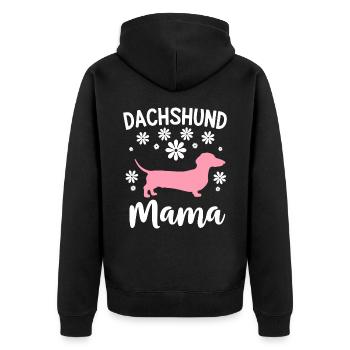 Chien teckel - Veste à capuche bio Premium Unisexe - noir - Dos - Nico (187cm)