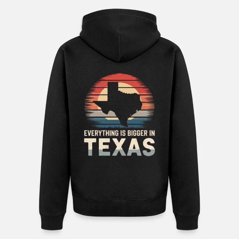 État du Texas Texans Texas - Veste à capuche bio Premium Unisexe - noir