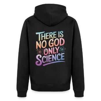 Athéisme, athée, anti-religion, agnostique - Veste à capuche bio Premium Unisexe - noir - Dos - Nico (187cm)