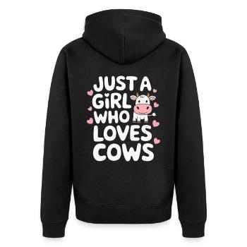 Éleveur de vaches Ferme Éleveur de vaches - Veste à capuche bio Premium Unisexe - noir - Dos - Nico (187cm)