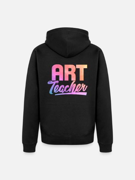 Art teachers - Unisex Premium Organic Zip Hoodie - black