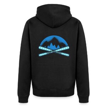 Moniteur de ski - Veste à capuche bio Premium Unisexe - noir - Dos - Nico (187cm)