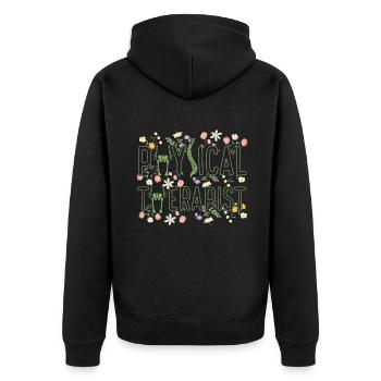 Physiothérapeute - Veste à capuche bio Premium Unisexe - noir - Dos - Nico (187cm)