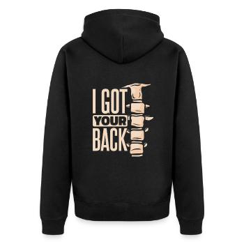 I Got Your Back Physical Therapy - Veste à capuche bio Premium Unisexe - noir - Dos - Nico (187cm)