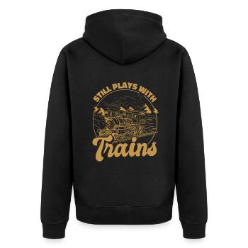 Modélisme ferroviaire Modélisation ferroviaire - Veste à capuche bio Premium Unisexe - noir - Dos - Nico (187cm)