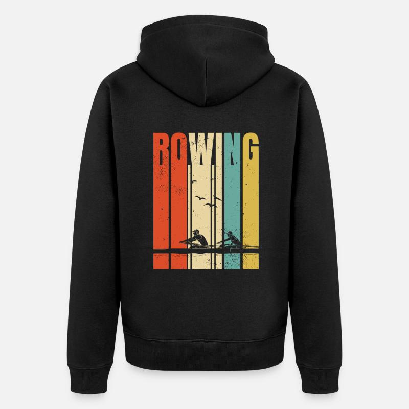 Rowing Crew Rower - Veste à capuche bio Premium Unisexe - noir