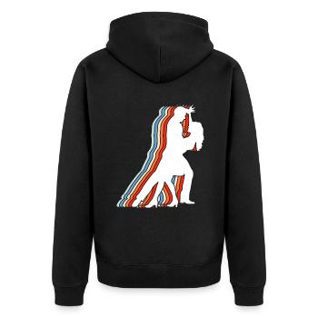 Danse de salon Danse de couple - Veste à capuche bio Premium Unisexe - noir - Dos - Nico (187cm)