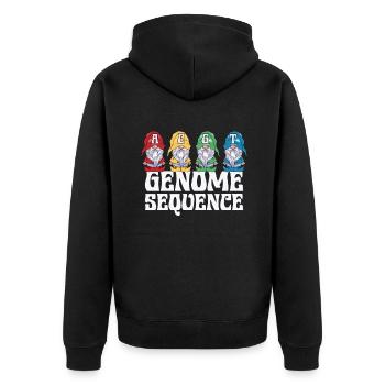 Généalogie Génétique Noël - Veste à capuche bio Premium Unisexe - noir - Dos - Nico (187cm)