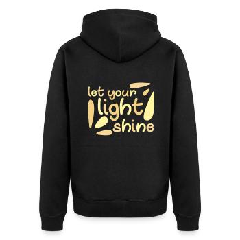 Let Your Light Shine Christian Religious - Veste à capuche bio Premium Unisexe - noir - Dos - Nico (187cm)