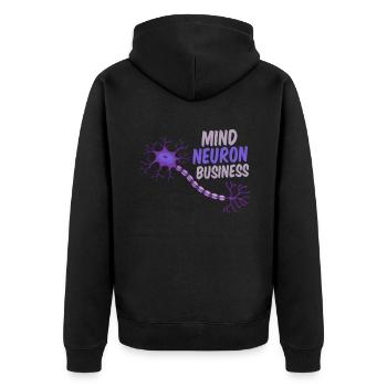 Neuroscience Teacher Psychology Professor - Unisex Premium Organic Zip Hoodie - black - Back - Nico (187cm)