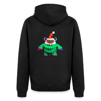 Monstre de Noël Le monstre de Xma - Veste à capuche bio Premium Unisexe - noir - Dos - Nico (187cm)