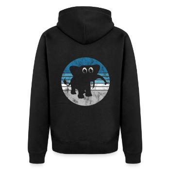 Eléphant éléphant pour enfants - Veste à capuche bio Premium Unisexe - noir - Dos - Nico (187cm)