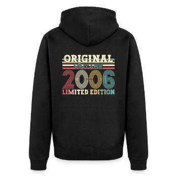 18ème Anniversaire Original 2006 Millésime 2006 - Veste à capuche bio Premium Unisexe - noir - Dos - Nico (187cm)