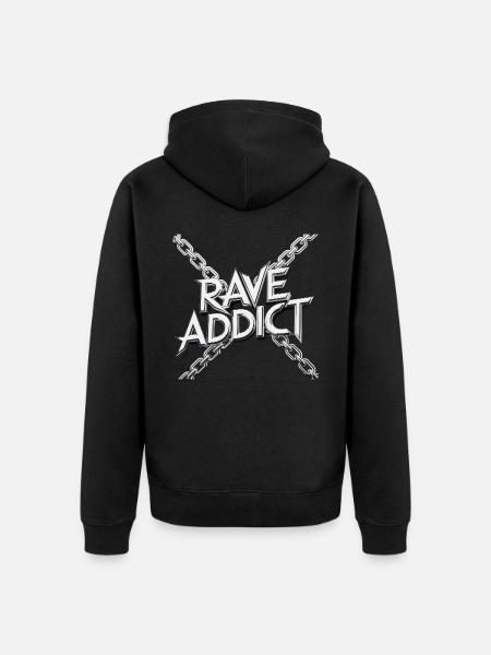 EDM Techno Rave Music Festival - Unisex Premium Organic Zip Hoodie - black