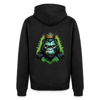 Gorille - Veste à capuche bio Premium Unisexe - noir - Dos - Nico (187cm)