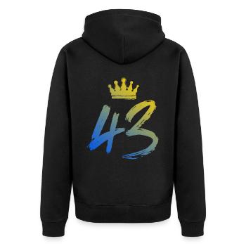 43 Couronne numérique - Veste à capuche bio Premium Unisexe - noir - Dos - Nico (187cm)