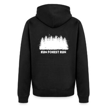 Run Forest Run Forest Ranger Funny gift - Unisex Premium Organic Zip Hoodie - black - Back - Nico (187cm)