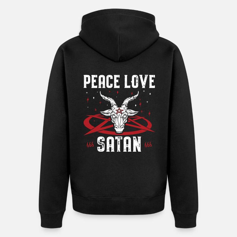 Satan - Unisex Premium Bio Zip Hoodie - Schwarz