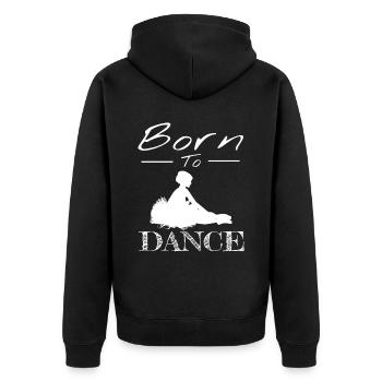 Born to dance Born to Dance Classical Dancer - Unisex Premium Organic Zip Hoodie - black - Back - Nico (187cm)