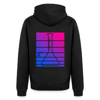 Retro Chemistry Piston Chemistry Teacher - Unisex Premium Organic Zip Hoodie - black - Back - Nico (187cm)