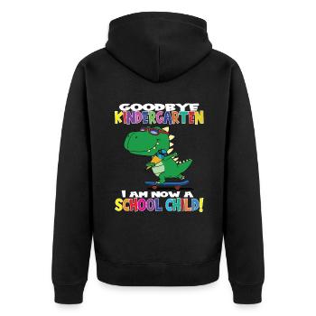 Au revoir la maternelle, je suis un écolier maintenant ! - Veste à capuche bio Premium Unisexe - noir - Dos - Nico (187cm)