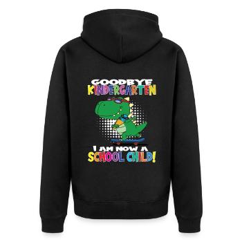 Au revoir la maternelle, je suis un écolier maintenant ! - Veste à capuche bio Premium Unisexe - noir - Dos - Nico (187cm)