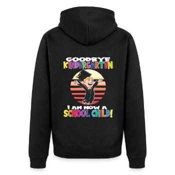 Au revoir la maternelle, je suis un écolier maintenant ! - Veste à capuche bio Premium Unisexe - noir - Dos - Nico (187cm)